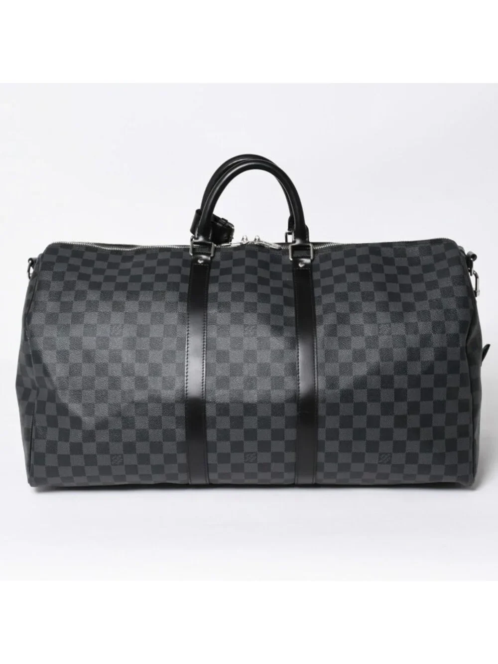 Louis Vuitton Keepall Bandouliere 55 Boston Bag Damier Graphite Black